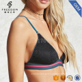 2017 atacado OEM bf hot sexy foto sexy sutiã conjunto de calcinha imagens roupas íntimas mulheres listrada bralette de renda